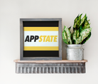 APP STATE 12x12 Wood Framed Sign - Stripes | Appalachian State Gifts