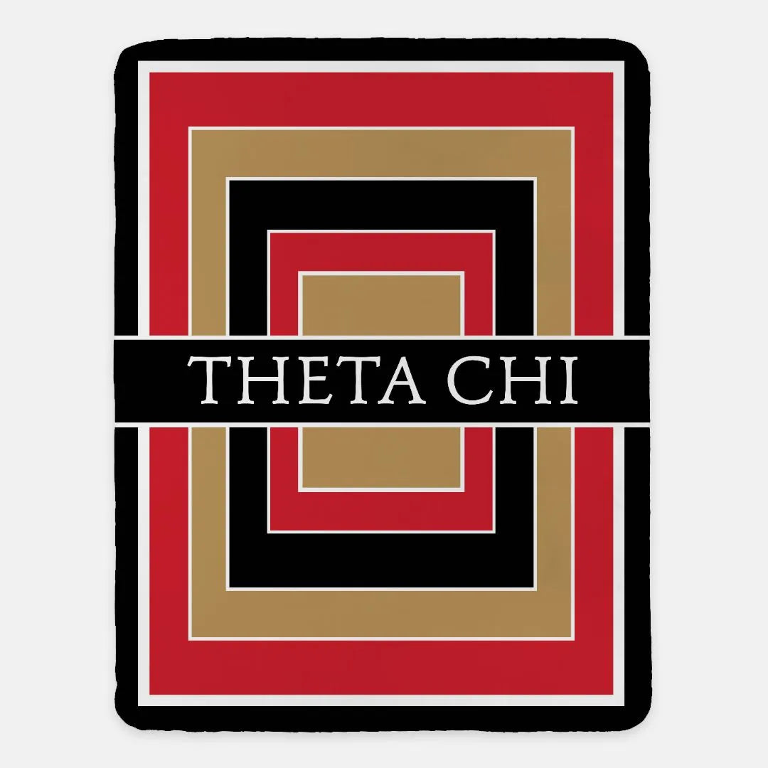 Theta Chi XL 60x80 Sherpa Blanket - Geo Throw Blankets