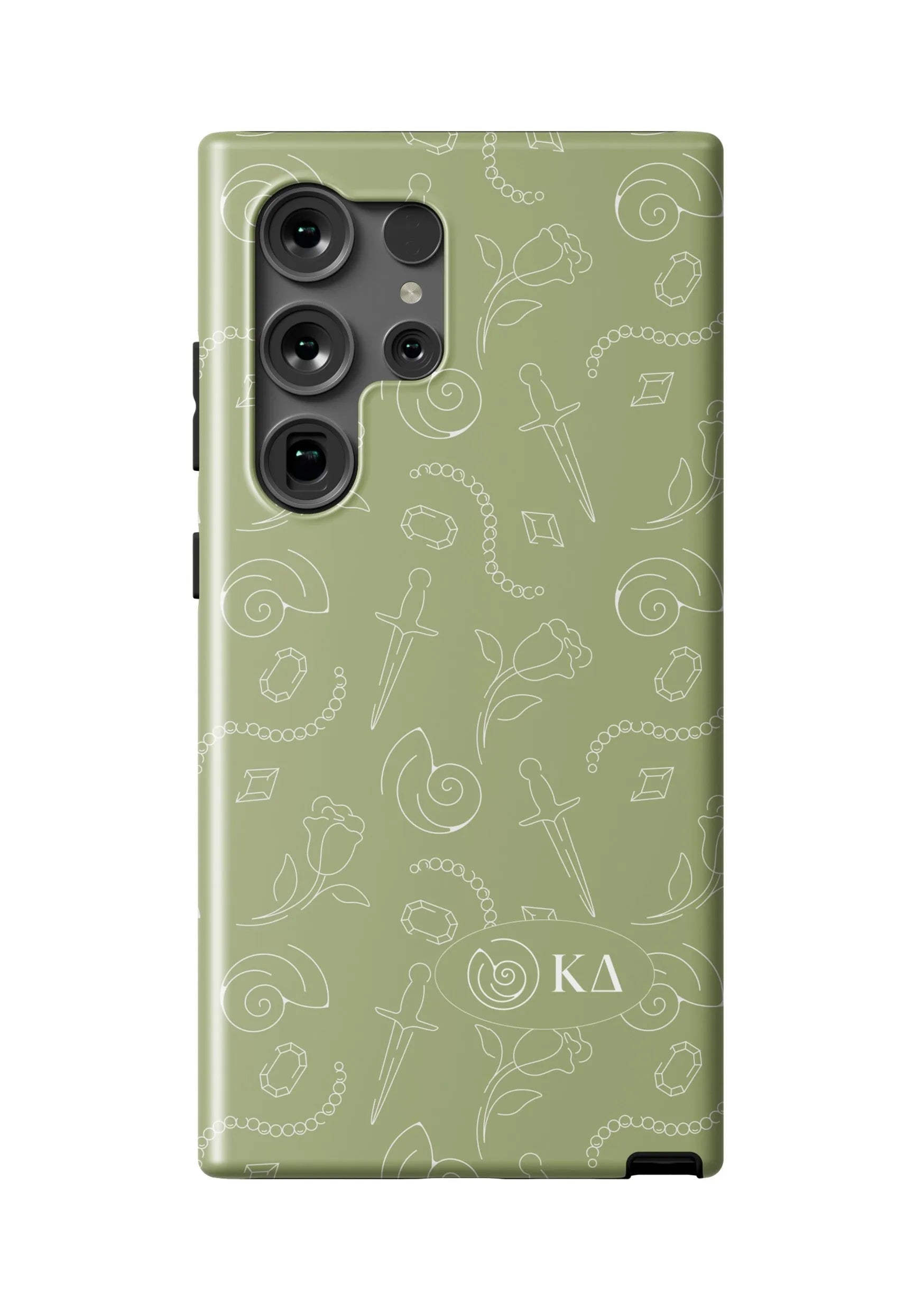 Kappa Delta Samsung Galaxy 24, 23 Mobile Phone Case - Olive Icons