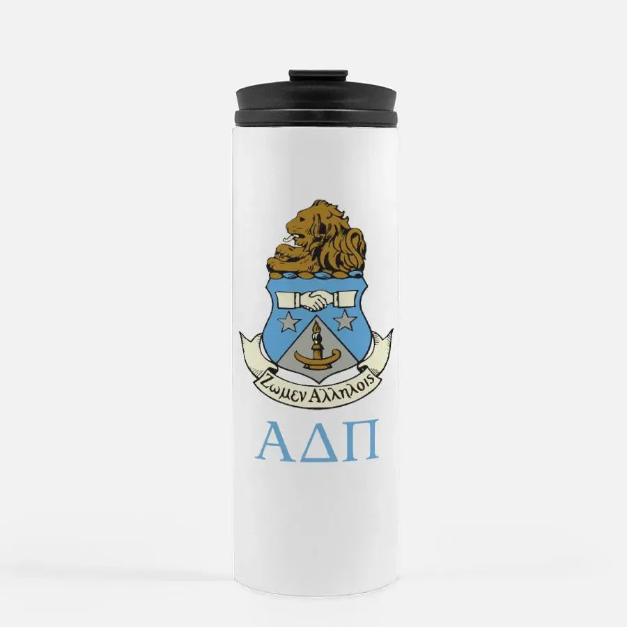 Alpha Delta Pi Thermal Tumbler 16 oz. - Crest Drinkware