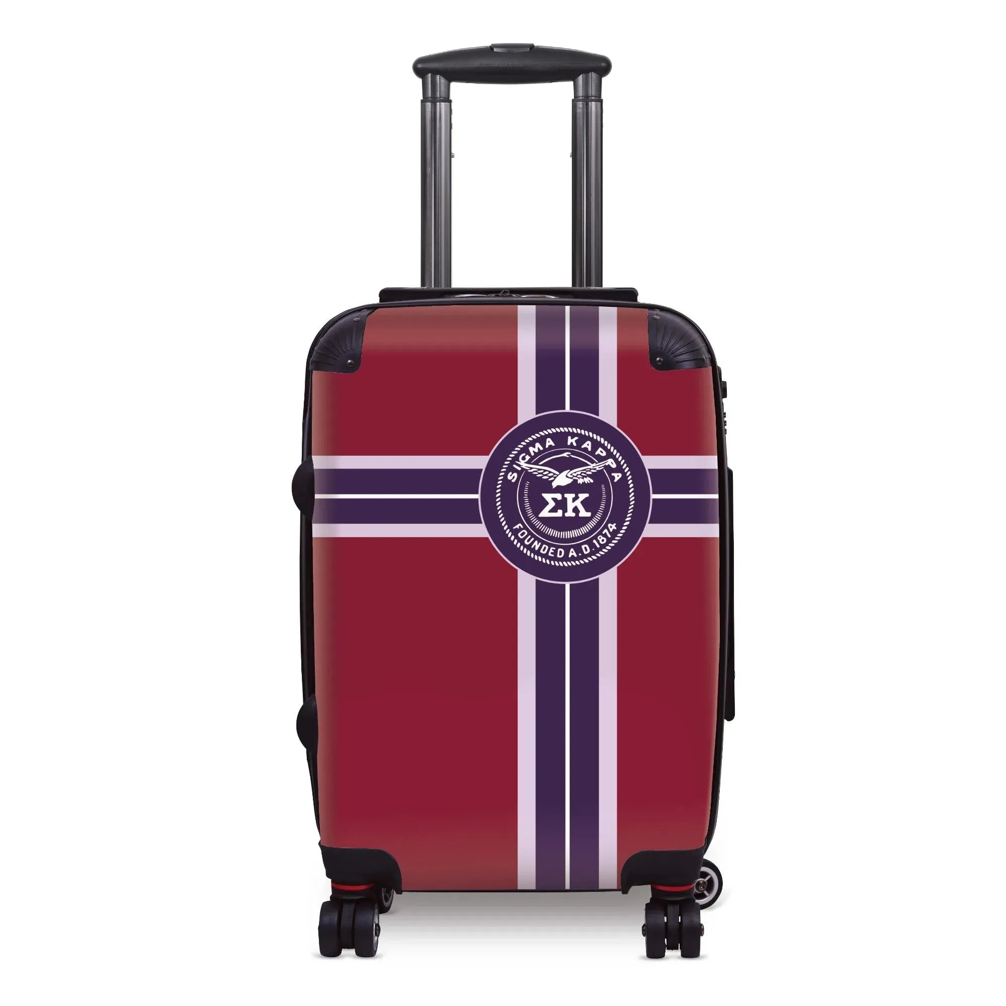 Sigma Kappa Carry-on Suitcase - Cross Stripe Suitcases
