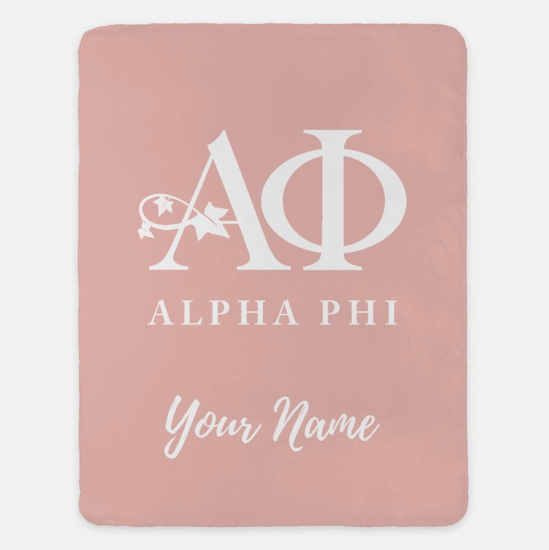 Personalized Alpha Phi  XL 60x80 Sherpa Blanket | Custom APhi Gifts