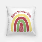 Alpha Gamma Delta Pillow Cover - Rainbow 18" | Custom Gifts and Decor | Official Merchandise | Festive Fit Home