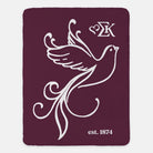 Sigma Kappa Sherpa Blanket XL 60x80 Doves | Custom Sig Kap Gifts