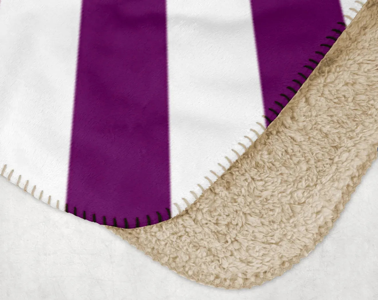 Phi Chi Theta XL 60x80 Sherpa Blanket - Purple Starburst Throw Blankets