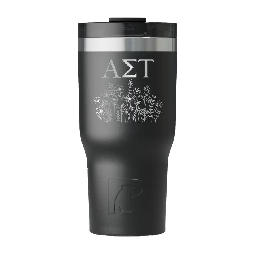 Alpha Sigma Tau RTIC Essential Ceramic Lined Tumbler - Wildflowers