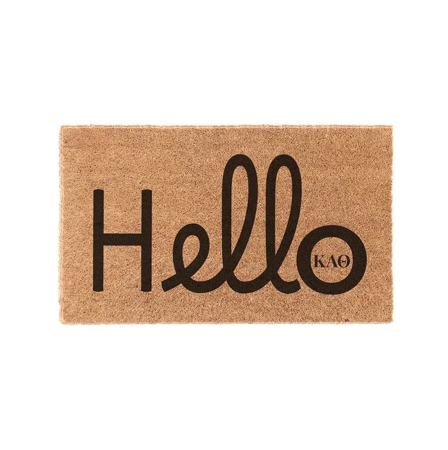 Kappa Alpha Theta Coir Doormat - Hello Door Mats