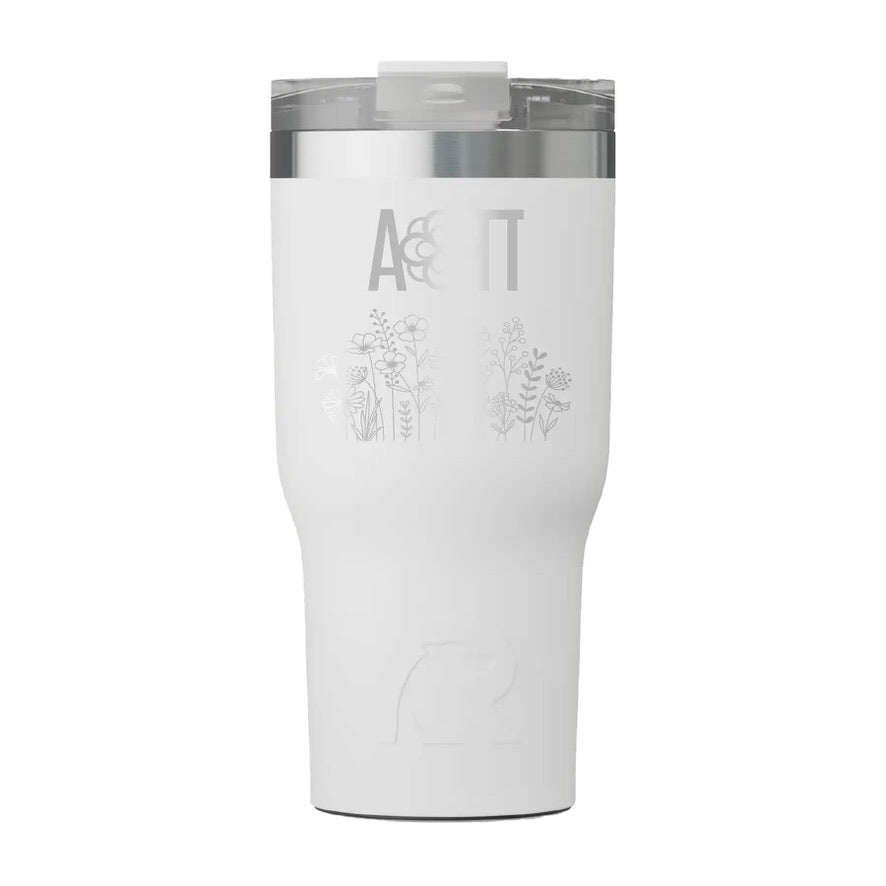 Alpha Omicron Pi RTIC 20 oz Essential Ceramic Lined Tumbler - Wildflowers