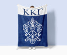 Kappa Kappa Gamma Sherpa Blanket XL 60x80 Blue Wide Band | KKG Merch