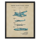 Vintage Airplane US Patent Art Print | Guys Dorm Decor | Wall Art