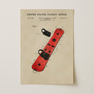 Burton Snowboard US Patent Art Print | Wall Art For Guys Dorm | Decor