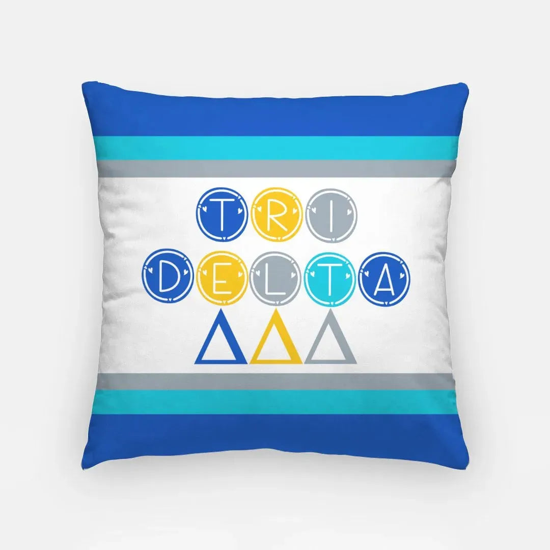 Tri Delta 18" Throw Pillow Cover - Dots Pillow Covers