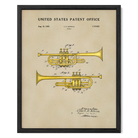 Trumpet US Patent Art Print | Dorm Decor | Music Themed Wall Art