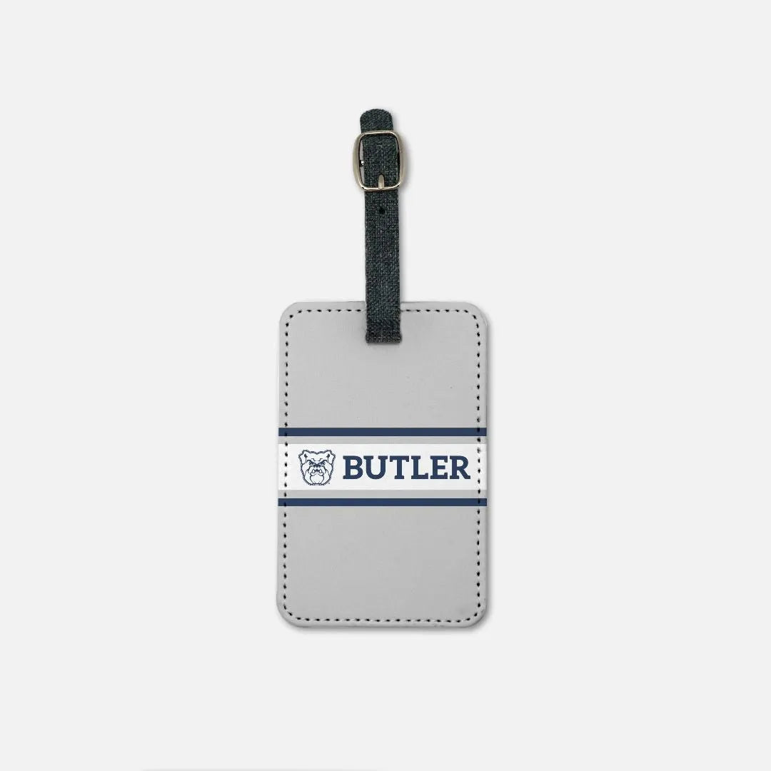 Butler University Luggage Tag - Gray Stripe | Suitcase Luggage Tag