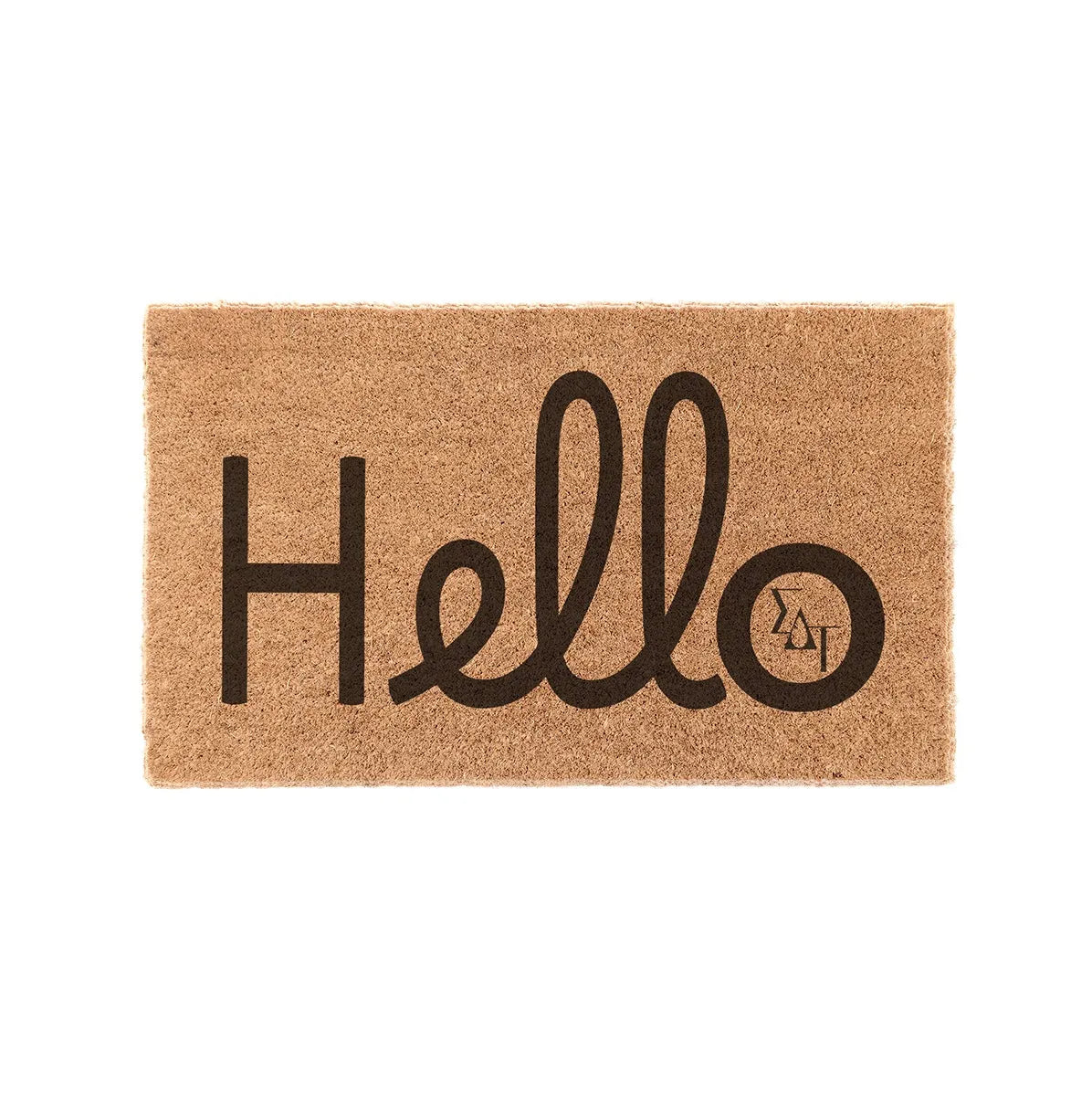 Sigma Delta Tau Coir Doormat - Hello Door Mats