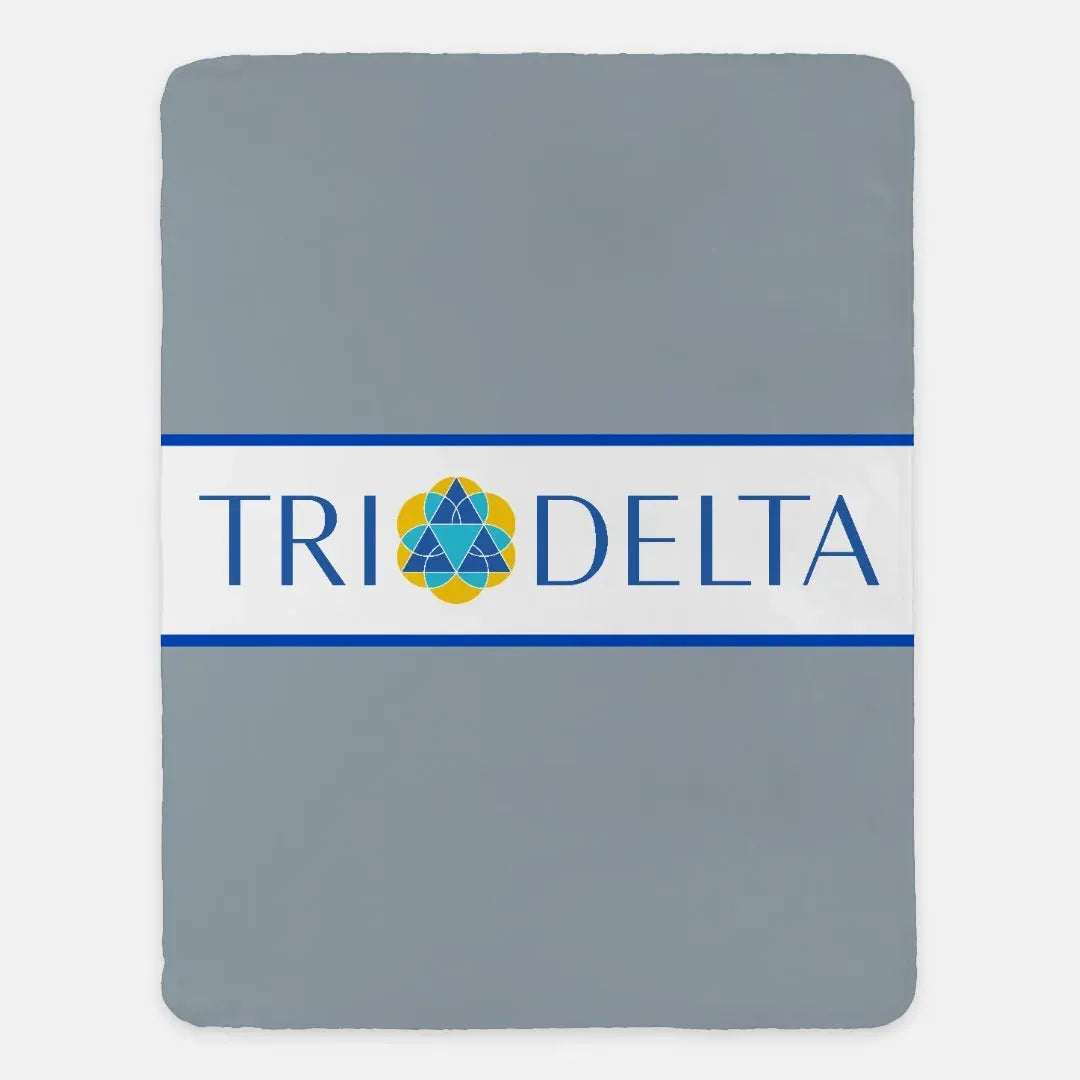 Tri Delta XL 60x80 Traditional Sherpa Throw Blanket Throw Blankets