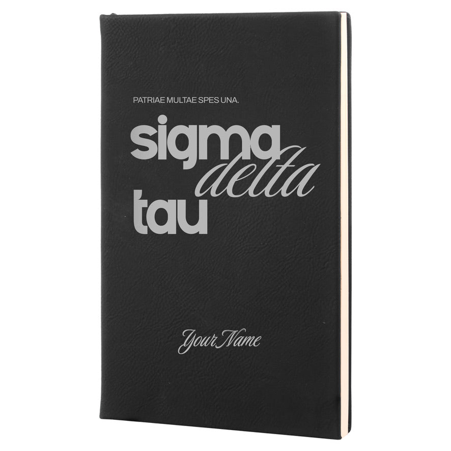 Sigma Delta Tau Personalized Leatherette Notebook Journal