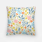 Flat Leaf Floral Monogram Pillow Cover 18" | College Dorm Decor | Gift