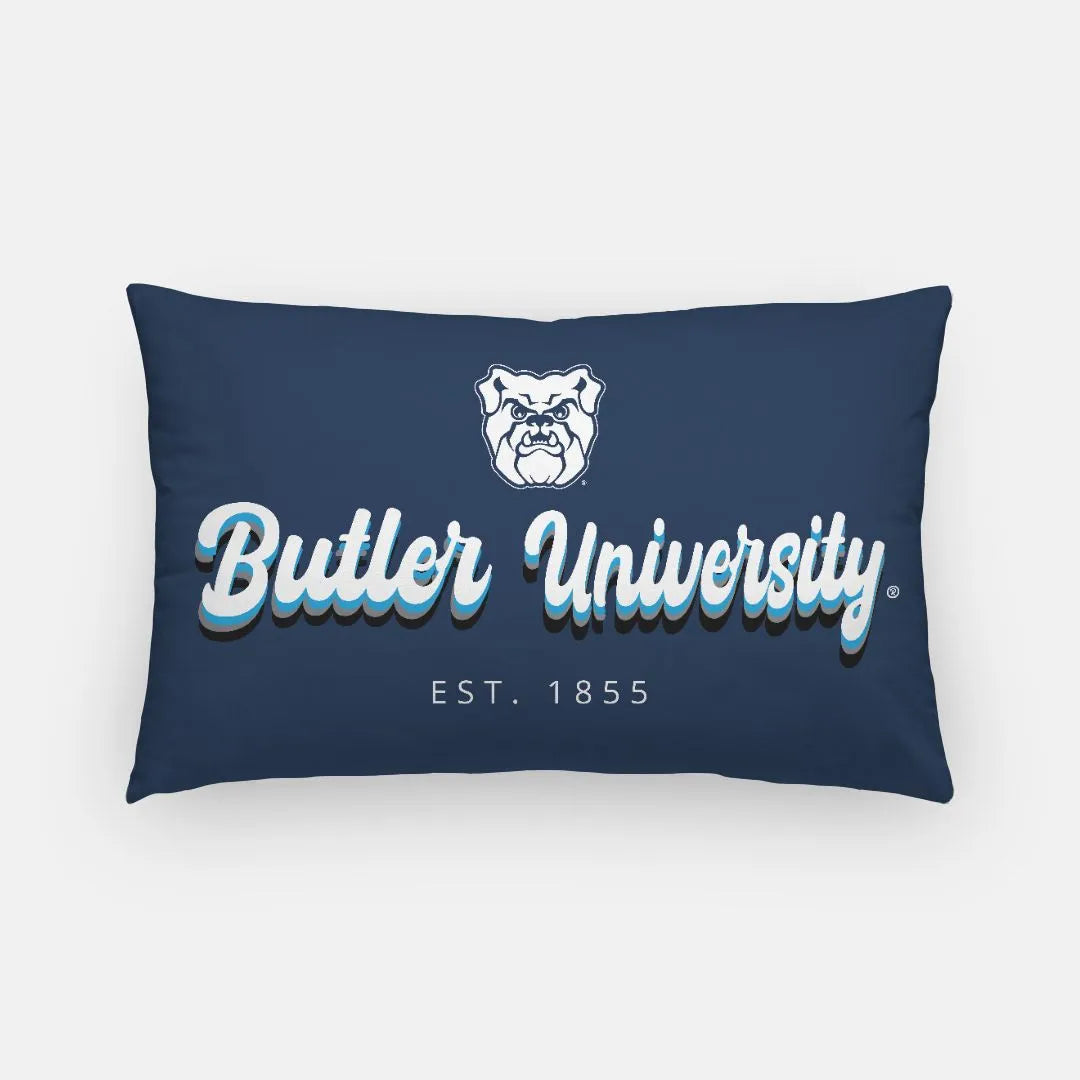 Butler University Retro Lumbar Pillow Cover | Graduation Gifts | Official Merchandise | Festive Fit Home