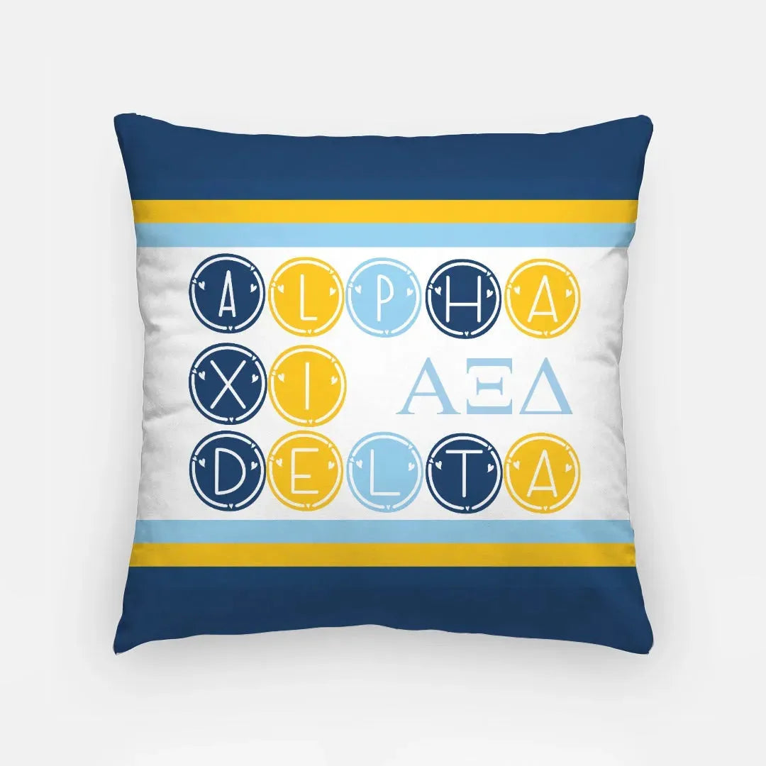Alpha Xi Delta 18" Throw Pillow Cover - Dots Pillow Covers