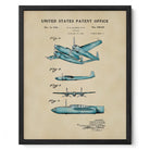 Vintage Airplane US Patent Art Print | Guys Dorm Decor | Wall Art