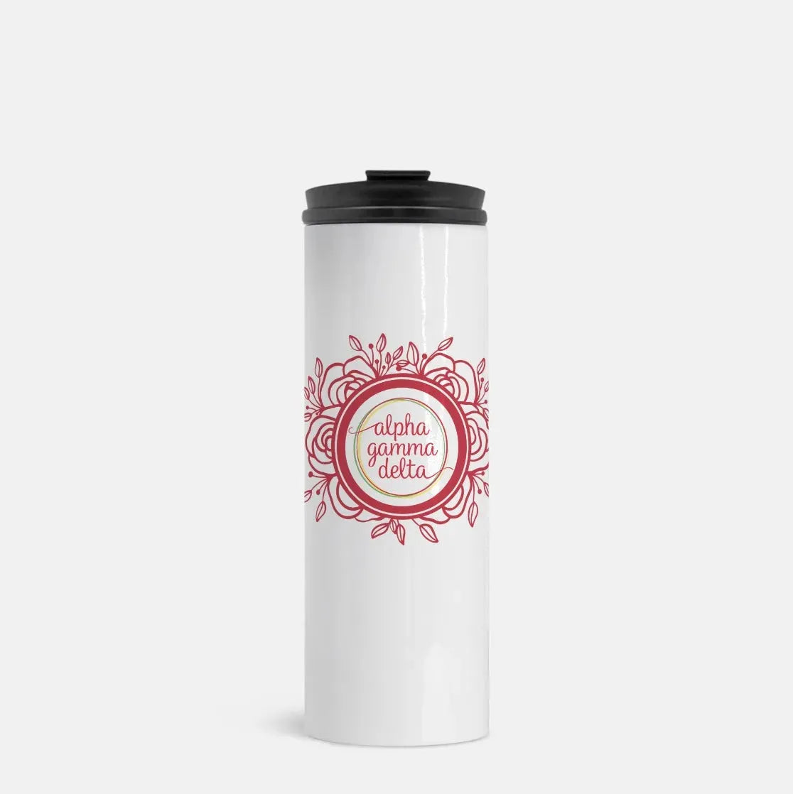 Alpha Gamma Delta Tumbler - Rose Sketch -16. oz Drinkware