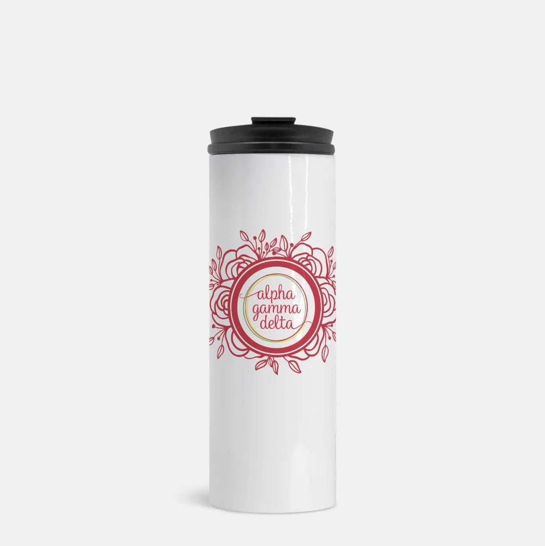 Alpha Gamma Delta Tumbler - Rose Sketch -16. oz | Travel Mug | Gifts