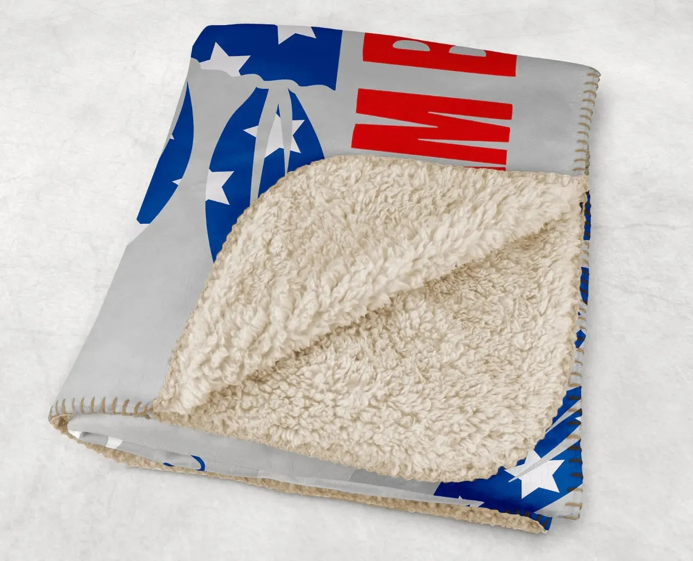 Kappa Kappa Gamma XL 60x80 Sherpa Blanket - American Flower Throw Blankets