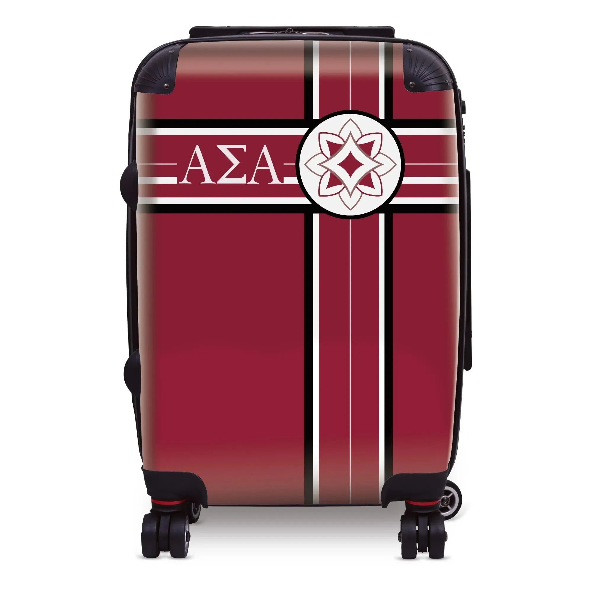 Alpha Sigma Alpha Carry-on Suitcase - Cross Stripe Suitcases