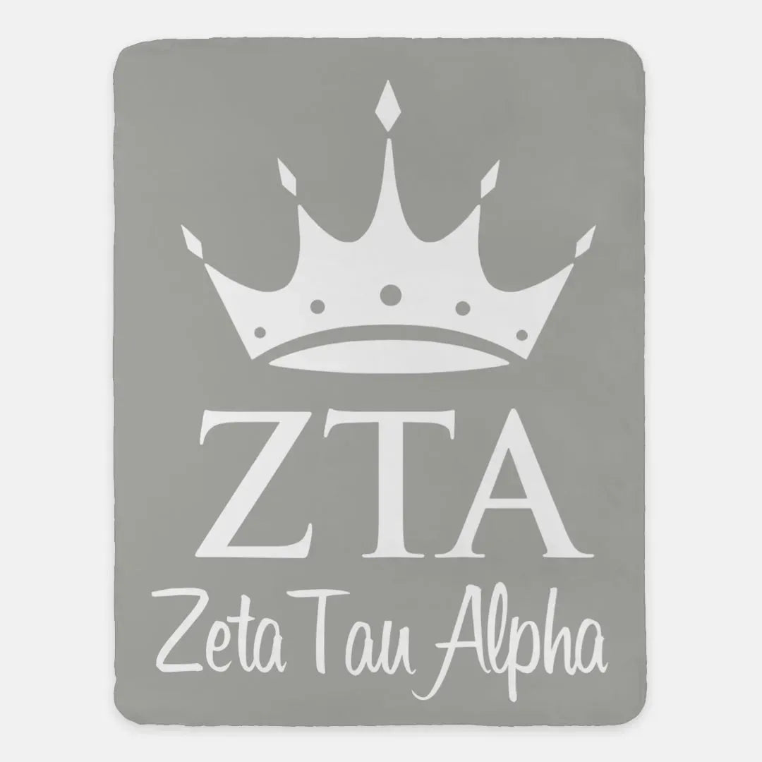 Zeta Tau Alpha XL 60x80 Sherpa Throw Blanket Throw Blankets
