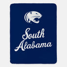 University of South Alabama Sherpa Blanket - Script - 60"x80" | Gifts and Merchandise | Festive Fit Home