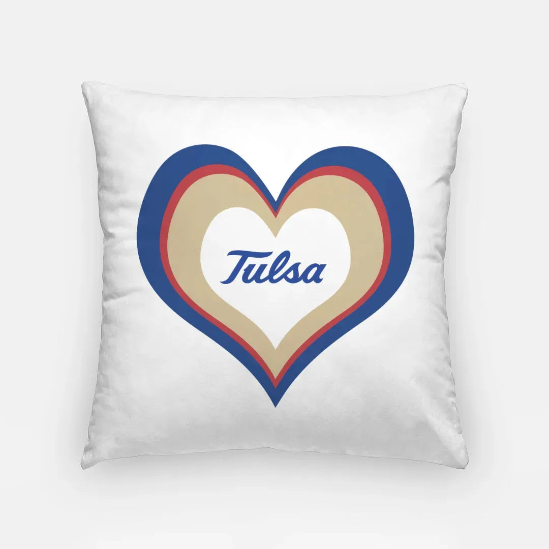 University of Tulsa 18" Heart Throw Pillow Cover Pillow Covers
