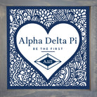 Alpha Delta Pi Sign - Retro Alphie - 12"x12"| Gifts and Merchandise  | Festive Fit Home