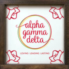 Alpha Gamma Delta Sign - Roses - 12"x12" | Official Merchandise | Gifts and Decor | Festive Fit Home