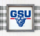 GSU 12x12 Wood Framed Sign | Georgia State University Gifts & Decor | Campus Greek Fit