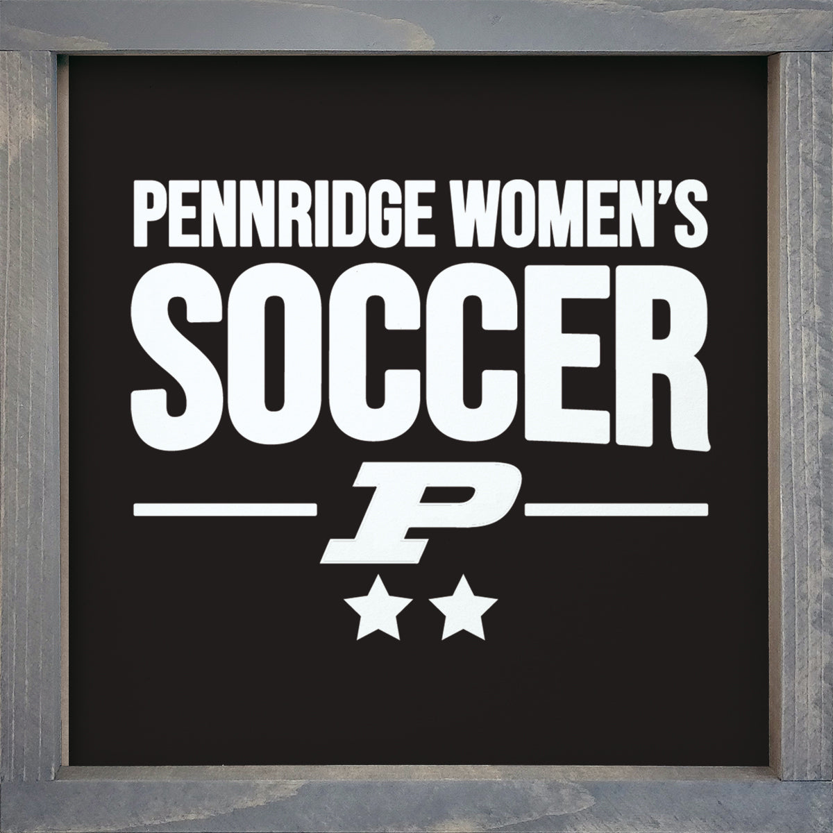 Pennridge Women's Soccer 12x12 Traditional Wood Framed Sign