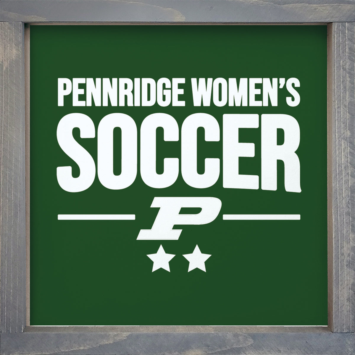 Pennridge Women's Soccer 12x12 Traditional Wood Framed Sign