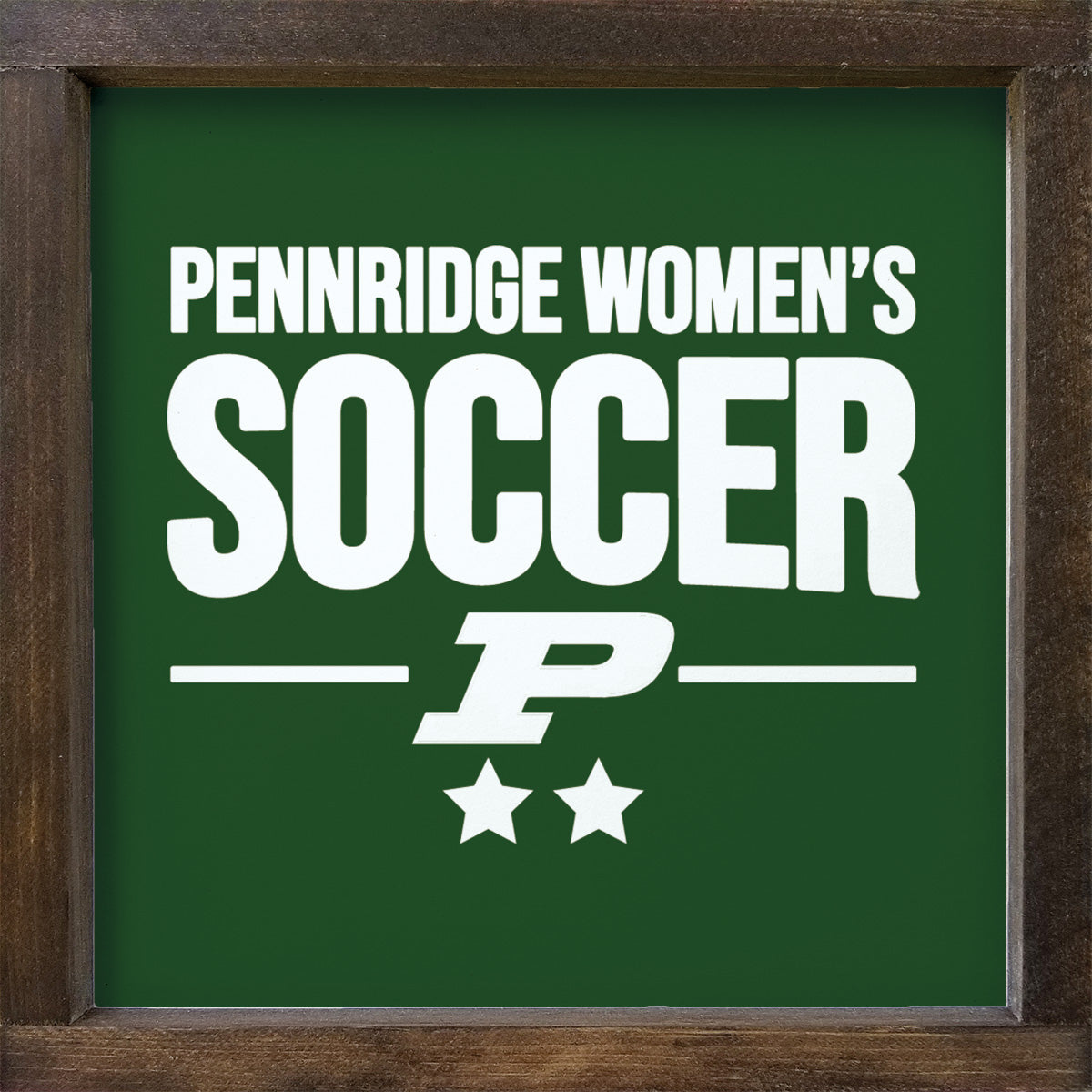 Pennridge Women's Soccer 12x12 Traditional Wood Framed Sign