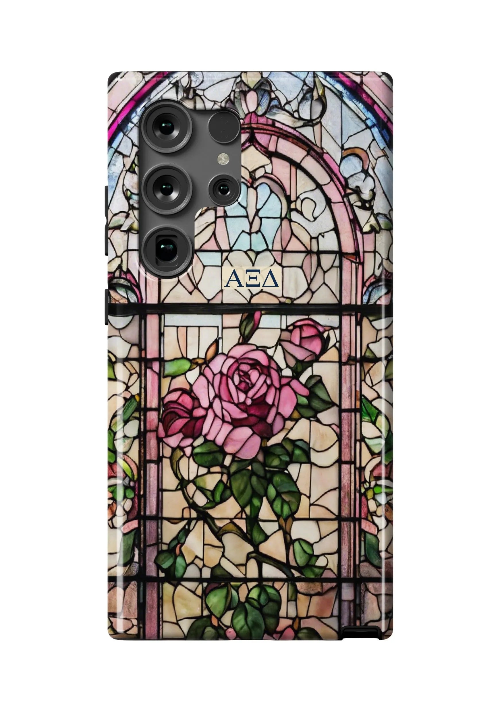 Alpha Xi Delta Samsung Galaxy 24, 23 Mobile Phone Case - Stained Glass Gloss Mobile Phone Cases