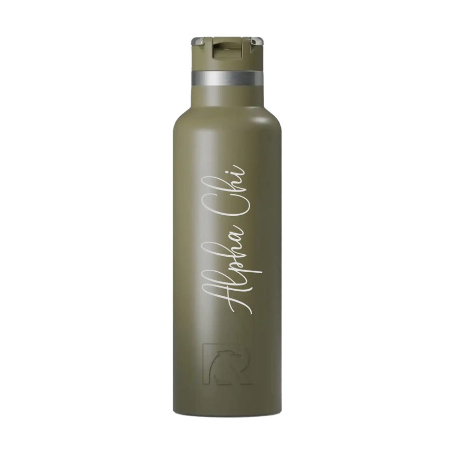 Alpha Chi RTIC 20 oz Journey Ceramic Lined Water Bottle - Script