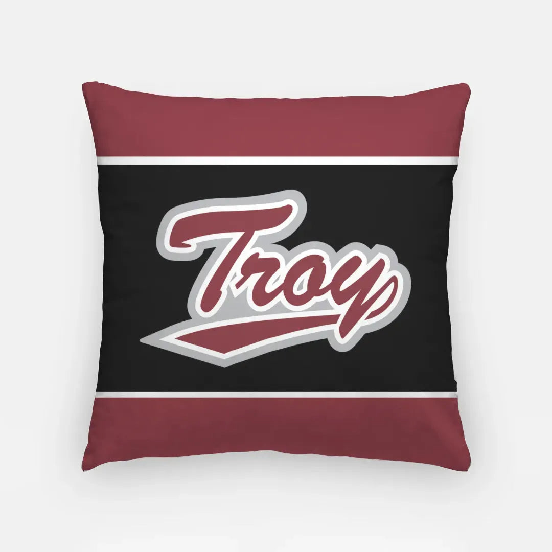 Troy University 18" Throw Pillow Cover - Reverse Script Pillow Covers