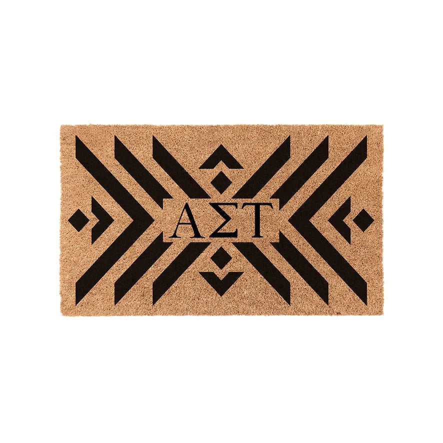 Alpha Sigma Tau Coir Doormat - Boho Door Mats