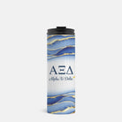 Alpha Xi Delta Thermal Tumbler - Blue Geode - 16 oz. | Custom Gifts