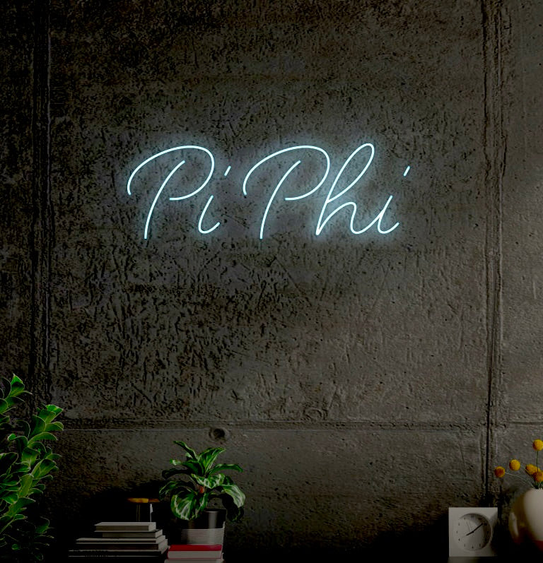 Pi Phi LED Neon Script Sign w/ Dimmer Neon Signs
