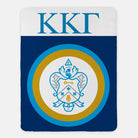 Kappa Sherpa Blanket XL 60x80 Bullseye Coat of Arms | Custom KKG Merch | Festive Fit Home