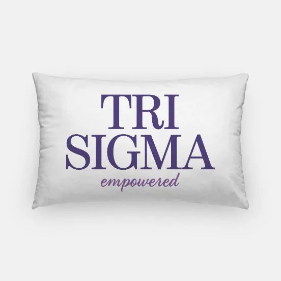 Tri Sigma Traditional Lumbar Throw Pillow Cover Full Color Pillow Covers