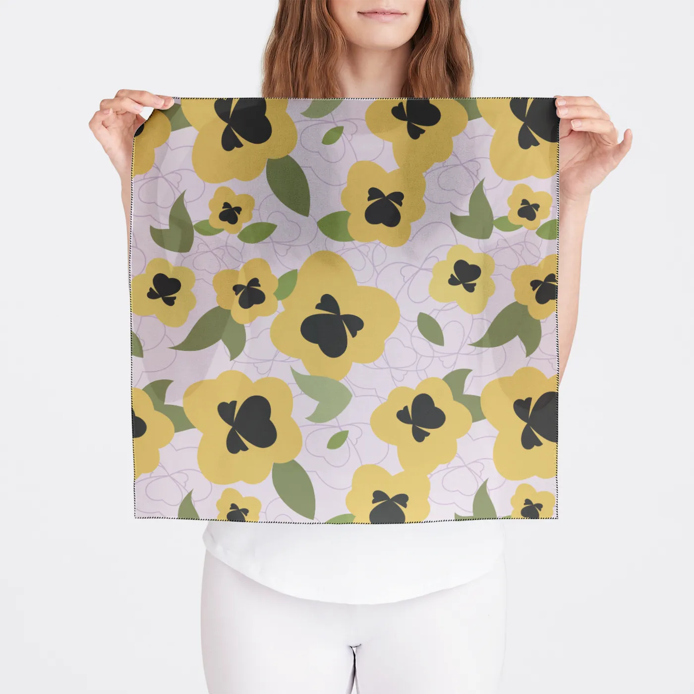 Kappa Alpha Theta Foundation Pattern Chiffon Bandana | Custom Gifts | Campus Greek Fit