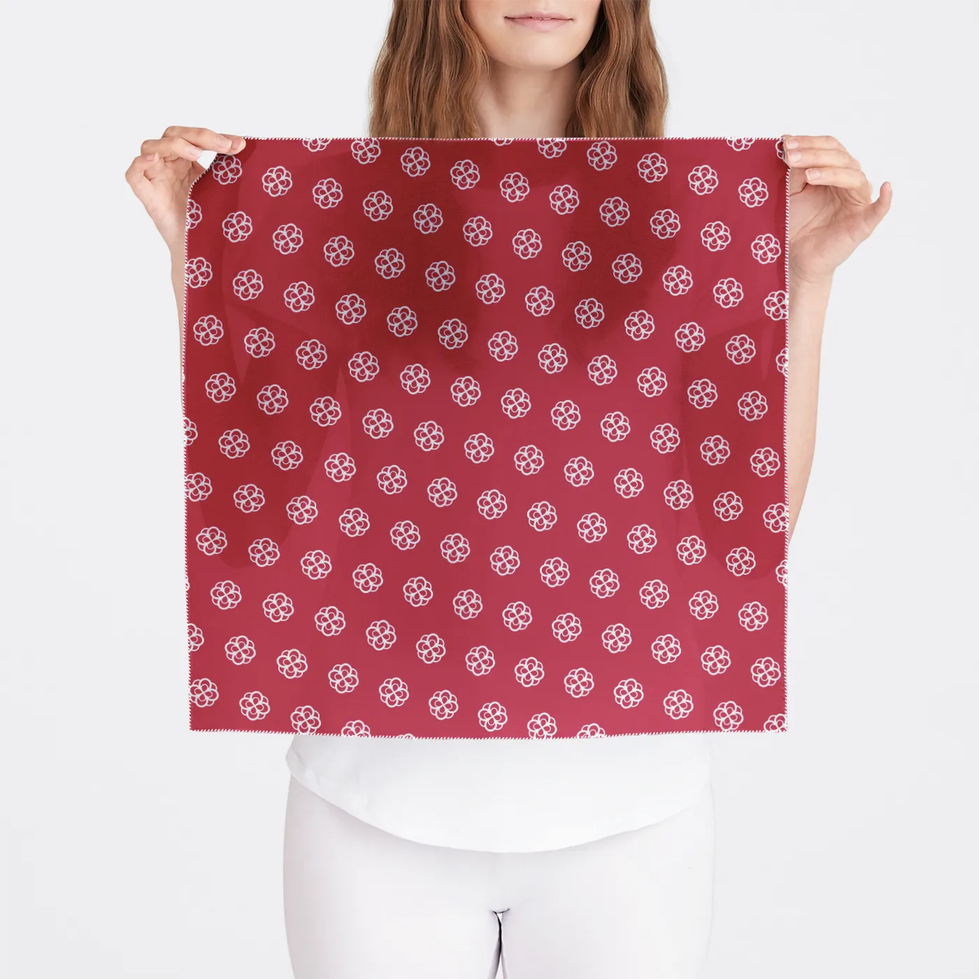 AOII Infinity Rose Cardinal Chiffon Bandana | Accessories 