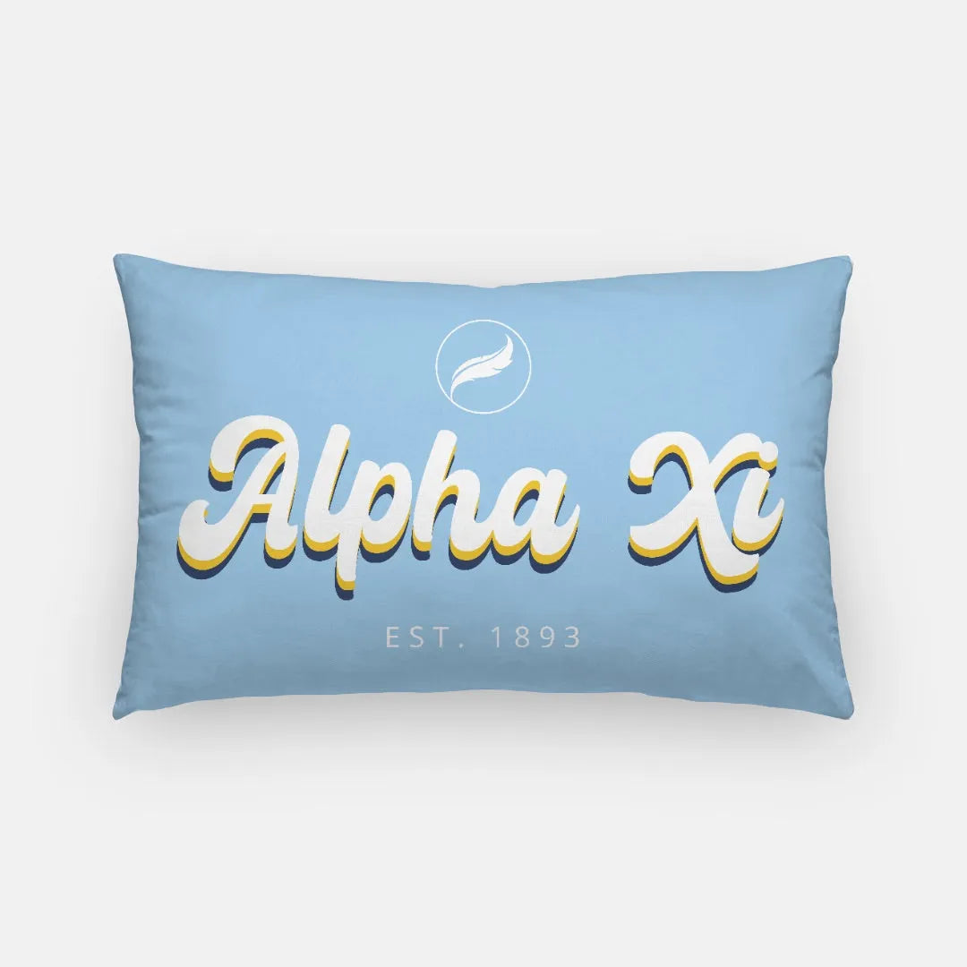 Alpha Xi Lumbar Pillow Cover - Retro | Official Gift Shop | Decor | Festive Fit Home