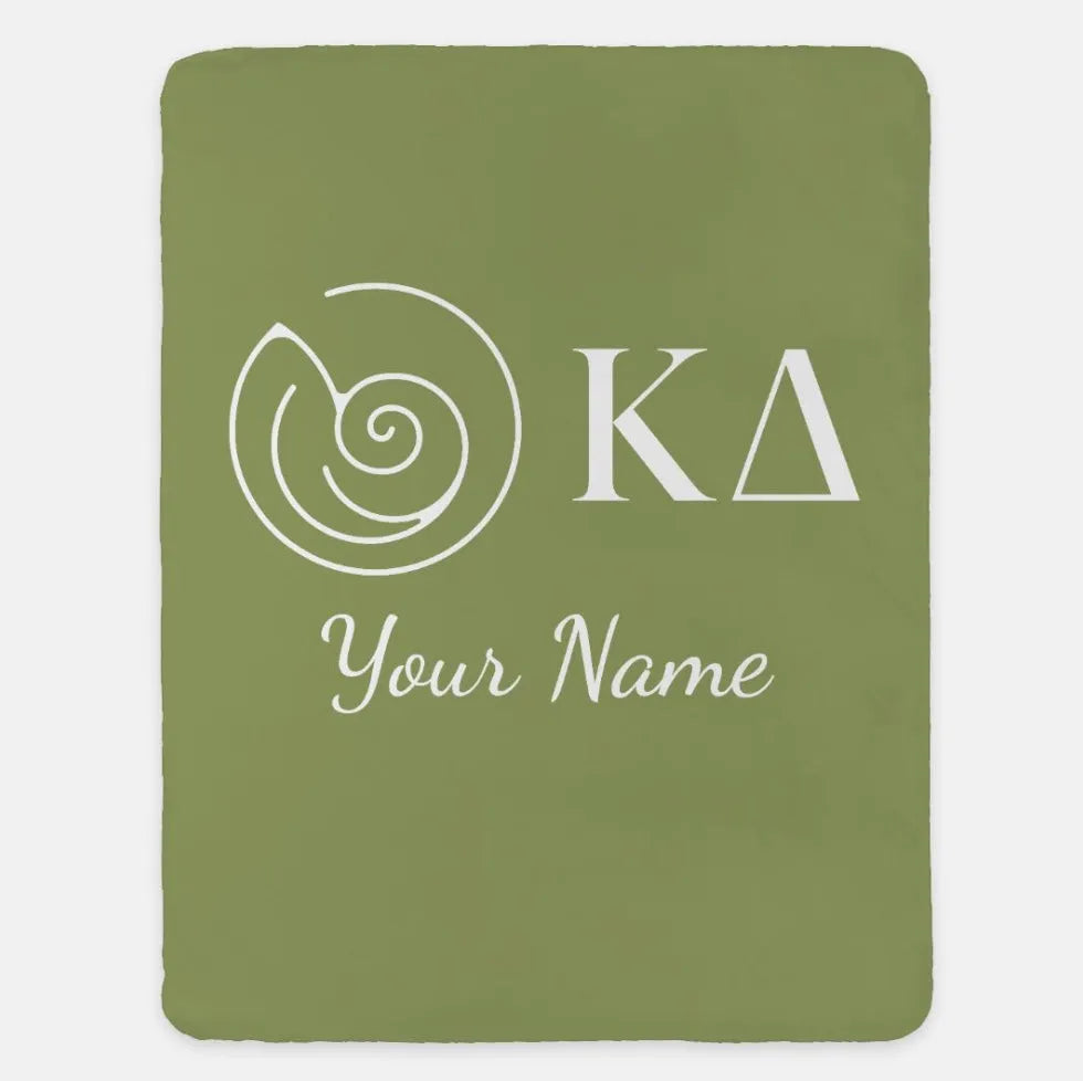 Personalized Kappa Delta XL 60x80 Sherpa Throw Blanket | Kaydee Gifts